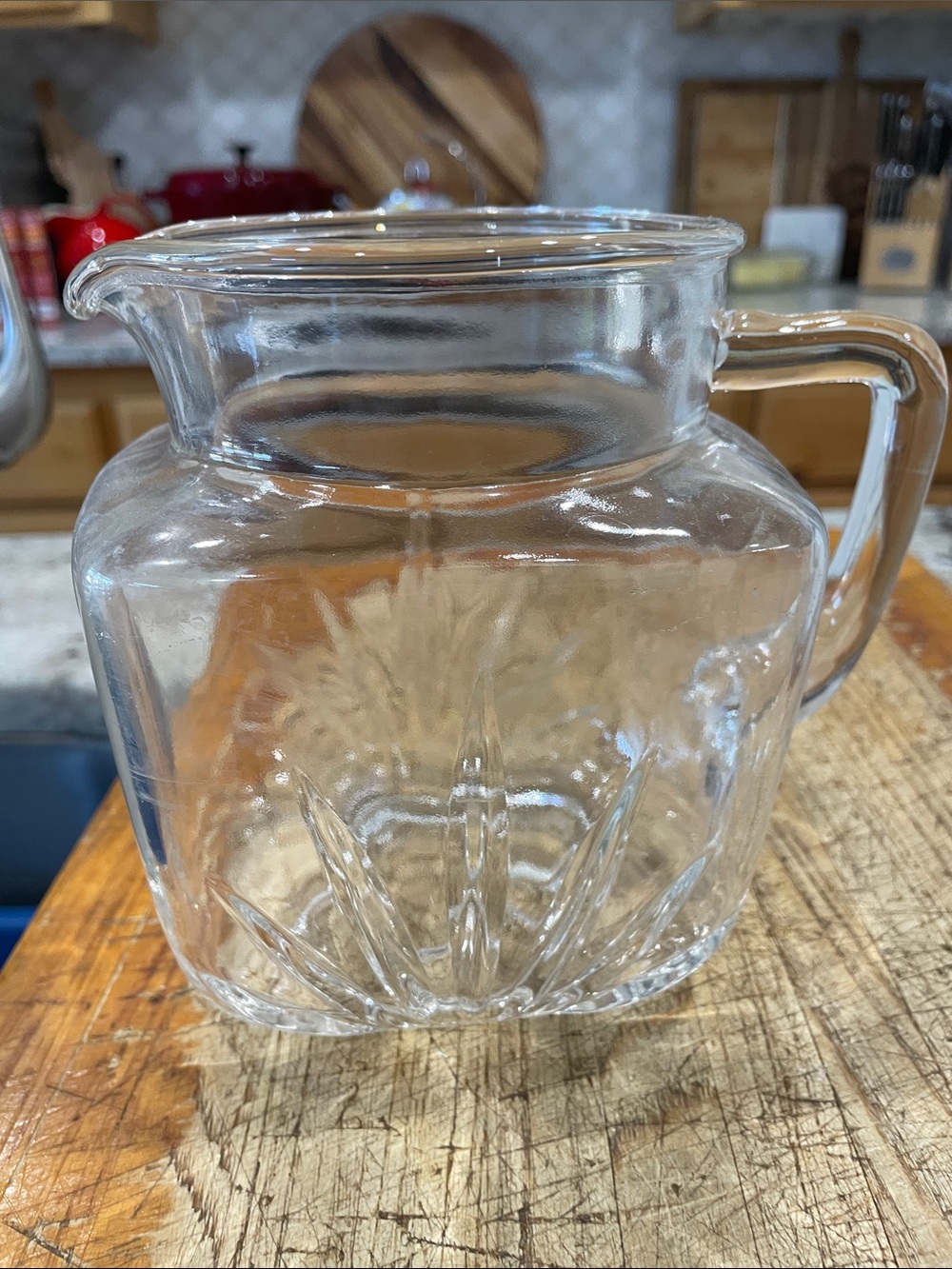 Federal Glass starburst juice pitcher